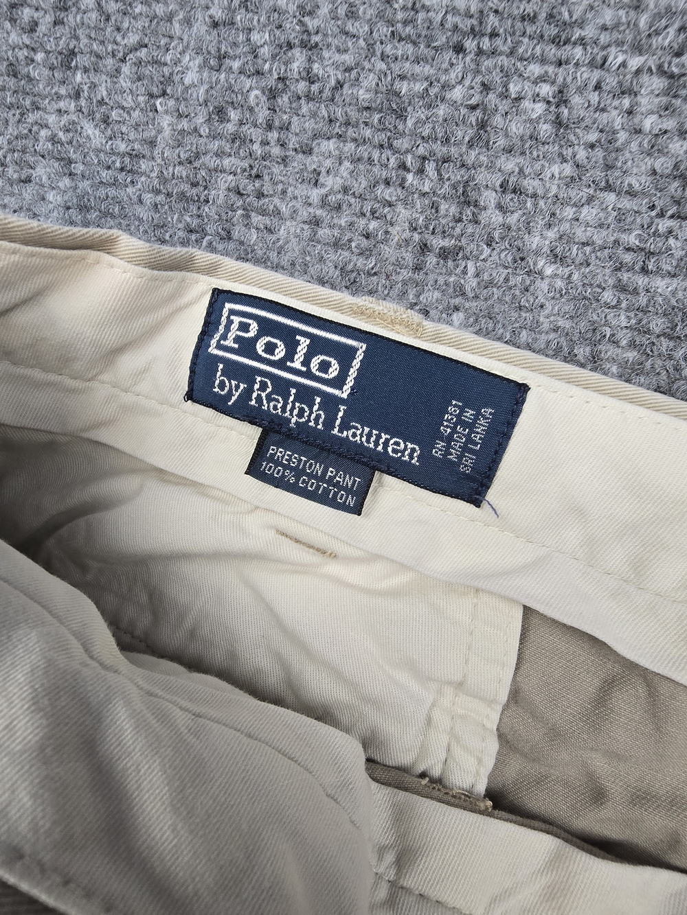 Polo Ralph Lauren Preston Chino Pants Mens 38x34 Tan Straight Leg Classic - Picture 2 of 8